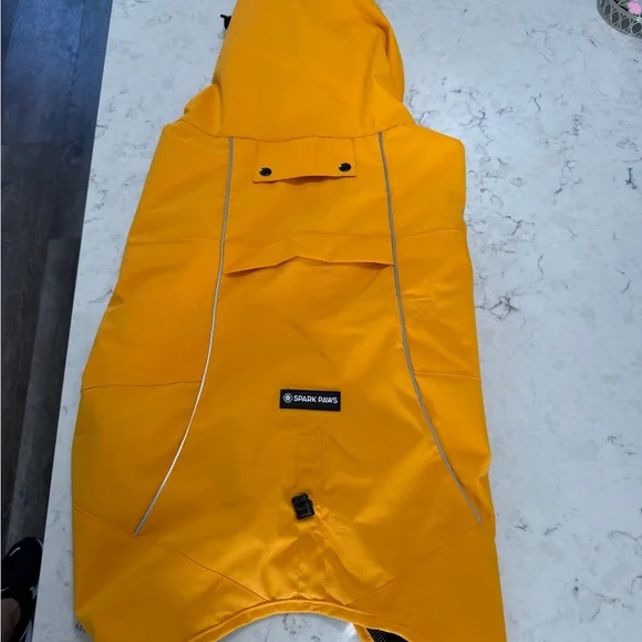 Spark Paws Yellow Waterproof Dog Raincoat-New! - Picture 2 of 4